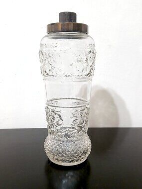 1954 Jim Beam D-334 Pressed Glass Whiskey Decanter Owens-Illinois Vintage